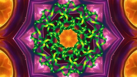 Seamless kaleidoscope VJ loop with abstract geometric symmetry Stock-Footage 327611997