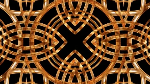 Seamless kaleidoscope VJ loop with abstract geometric symmetry Stock-Footage 327612030