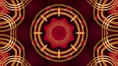 Seamless kaleidoscope VJ loop with abstract geometric symmetry Stock-Footage 327612035