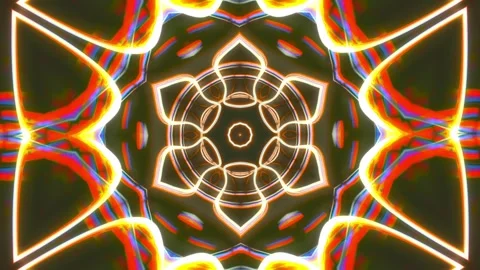 Seamless Kaleidoscopic Light Flow Loop – 4K VJ Background Stock Footage 317522262