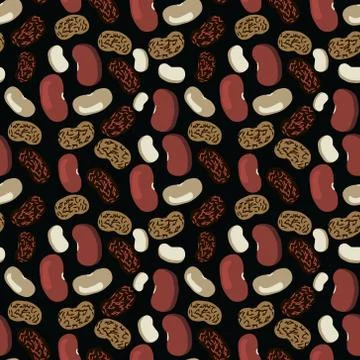 Seamless kidney beans Stock Illustration