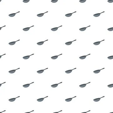 Seamless kitchen frying pan pattern design background Stock Illustration