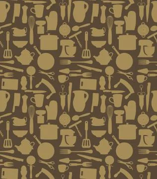 Seamless Kitchen Stock Illustration