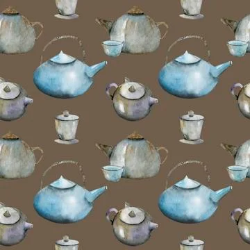 Seamless kitchen pattern background, design, abstract, hand, icon, food, house Stock Illustration