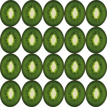 Seamless kiwi pattern Stock Illustration