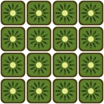 Seamless kiwi pattern Stock Illustration