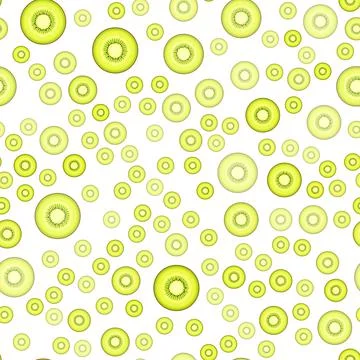 Seamless kiwi vector pattern. Minimalistic food background. Vitamins repeatable 스톡 일러스트