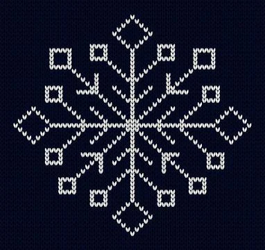 Seamless knit snowflake design Stock Illustration