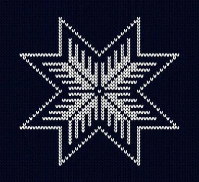 Seamless knit snowflake design Stock Illustration
