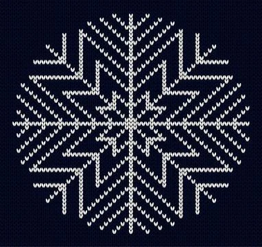 Seamless knit snowflake design Stock Illustration