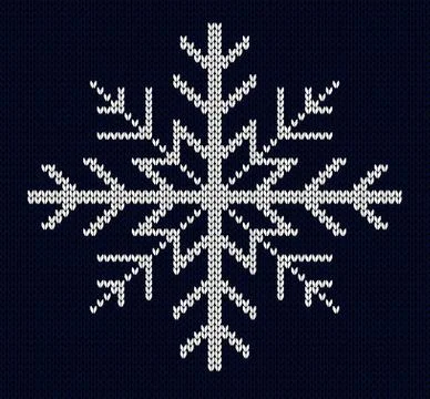 Seamless knit snowflake design Stock Illustration