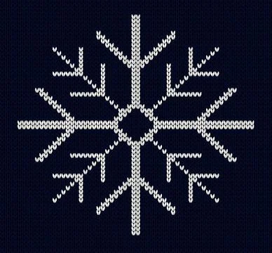 Seamless knit snowflake design Ilustración de archivo