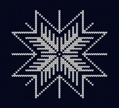 Seamless knit snowflake design Ilustración de archivo