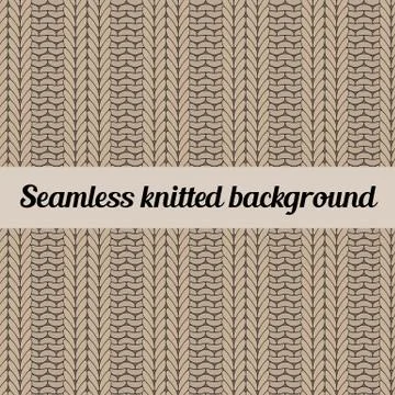 Seamless knitted background Stock Illustration