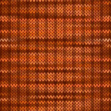 Seamless knitted melange pattern. orange brown color vector illustration Stock Illustration