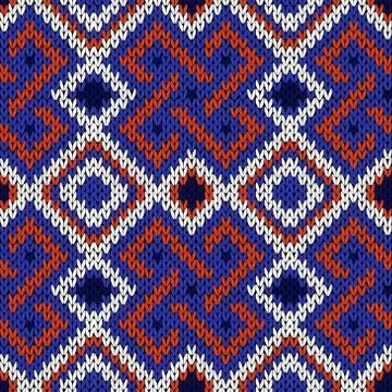Seamless knitted multicolor pattern Stock Illustration
