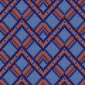 Seamless Knitted Ornamental Pattern Stock Illustration