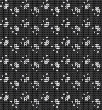 Seamless knitted pattern with cat paws knitwear pattern fabric Stock Illustration