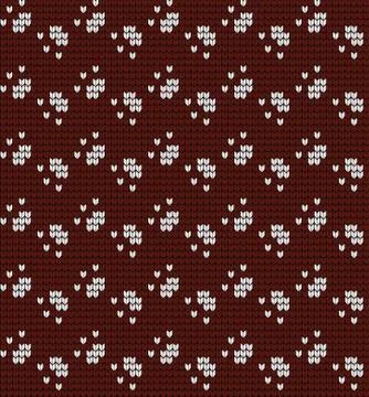 Seamless knitted pattern with cat paws knitwear pattern fabric Illustrazione stock