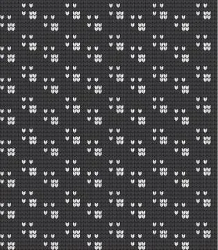 Seamless knitted pattern with cat paws knitwear pattern fabric Stock-Illustration