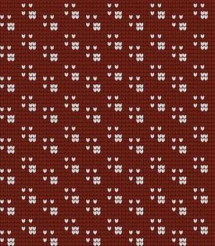 Seamless knitted pattern with cat paws knitwear pattern fabric Illustrazione stock