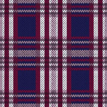 Seamless knitted pattern in contrast colors Stock Illustration