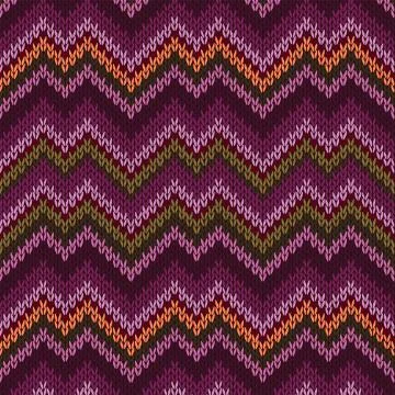 Seamless knitted pattern Stock Illustration
