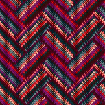 Seamless knitted pattern Stock Illustration