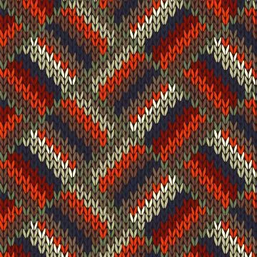 Seamless knitted pattern Illustrazione stock