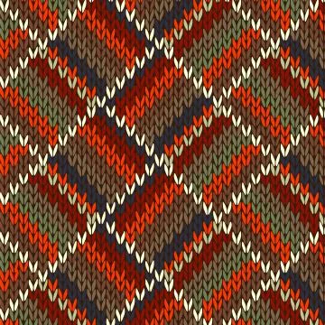 Seamless knitted pattern Stock Illustration