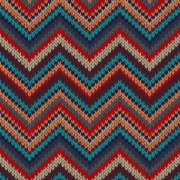 Seamless knitted pattern Stock Illustration