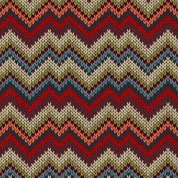 Seamless knitted pattern Stock Illustration