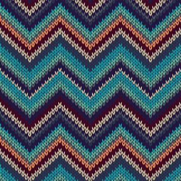 Seamless knitted pattern 스톡 일러스트