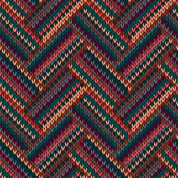 Seamless Knitted Pattern Stock Illustration