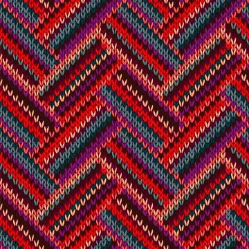 Seamless Knitted Pattern Stock Illustration