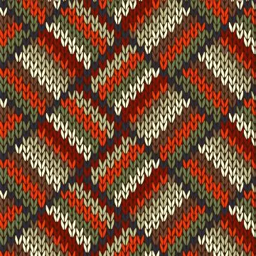 Seamless knitted pattern Stock Illustration