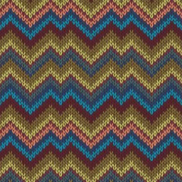 Seamless knitted pattern Stock Illustration