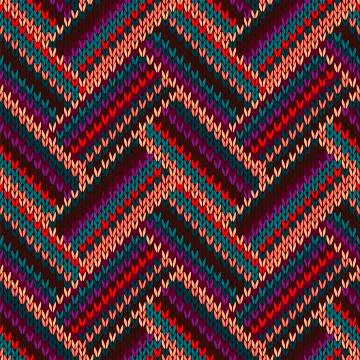 Seamless knitted pattern イラスト素材