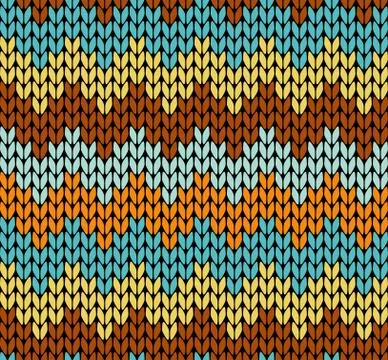 Seamless knitted pattern Stock Illustration