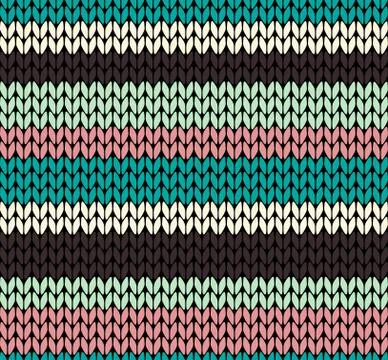 Seamless knitted pattern Stock Illustration