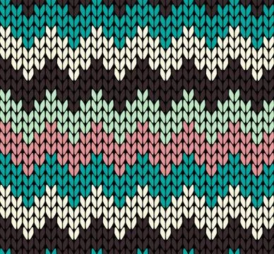 Seamless knitted pattern Stock Illustration