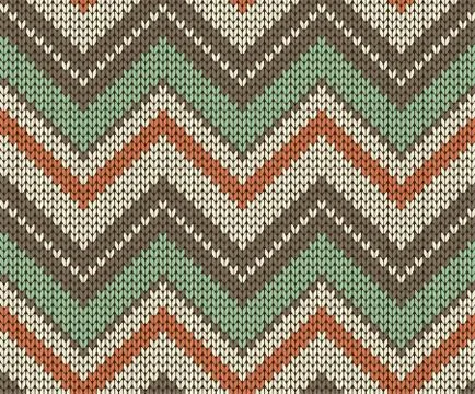 Seamless knitted pattern Ilustración de archivo