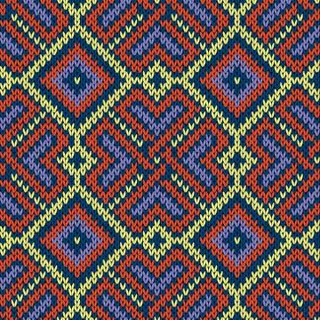 Seamless Knitted Pattern Illustrazione stock