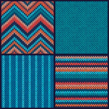 Seamless knitted pattern. Stock Illustration