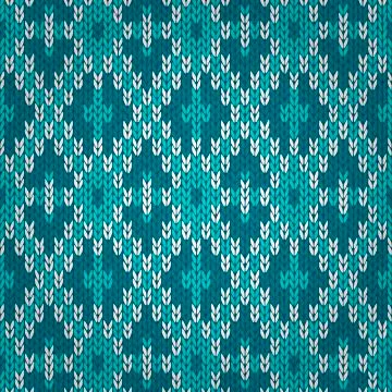 Seamless Knitted Pattern. Style Knit woolen jacquard ornament Stock Illustration