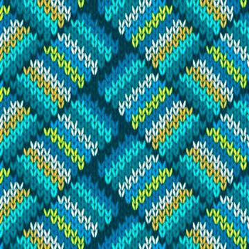 Seamless knitted pattern. style knit woolen jacquard ornament texture. fabric Stock Illustration