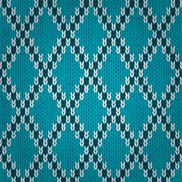Seamless knitted pattern. style knit woolen jacquard ornament texture. fabric Stock Illustration