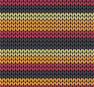 Seamless knitted pattern vector Stock Illustration