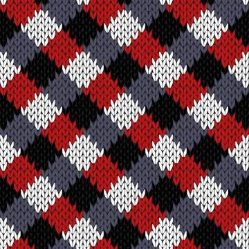 Seamless knitted quadratic pattern Stock Illustration