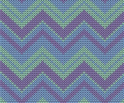 Seamless knitted vector pattern Stock Illustration